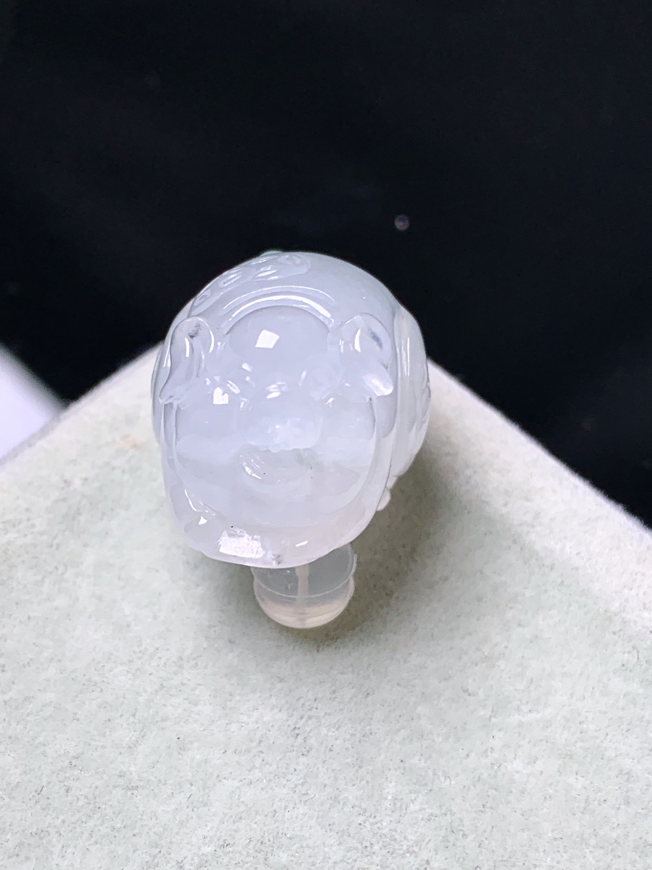 镶嵌款 冰种貔貅吊坠 玉质细腻 色泽艳丽清新 整体尺寸19.5*14.7*13.3 f4