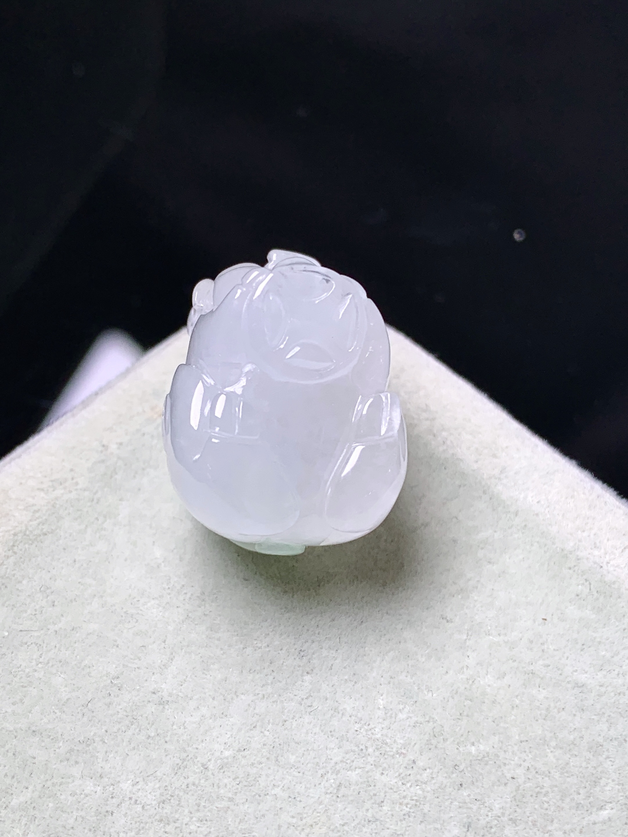 镶嵌款 冰种貔貅吊坠 玉质细腻 色泽艳丽清新 整体尺寸19.5*14.7*13.3 f4