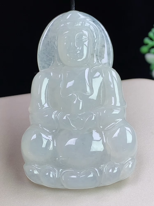 冰种观音，无裂，尺寸53.6-33.3-5.1mm，L22lzy