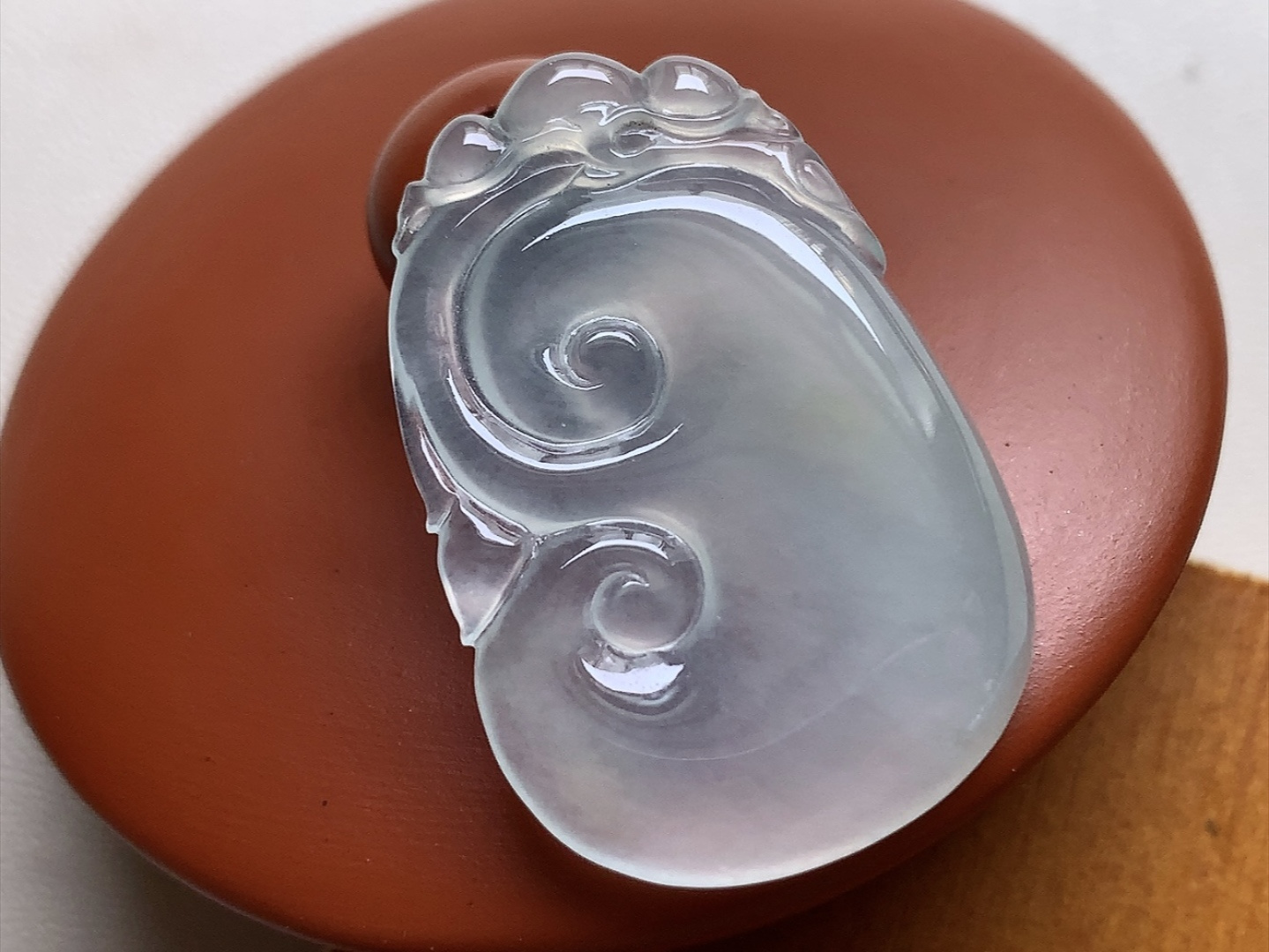 ️ 冰种如意 种水起胶感，尺寸32*21.5*4.3