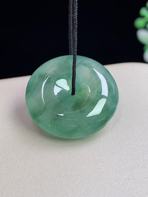 冰飘花平安扣，无裂，尺寸19.8-6.0mm，L22jwa6