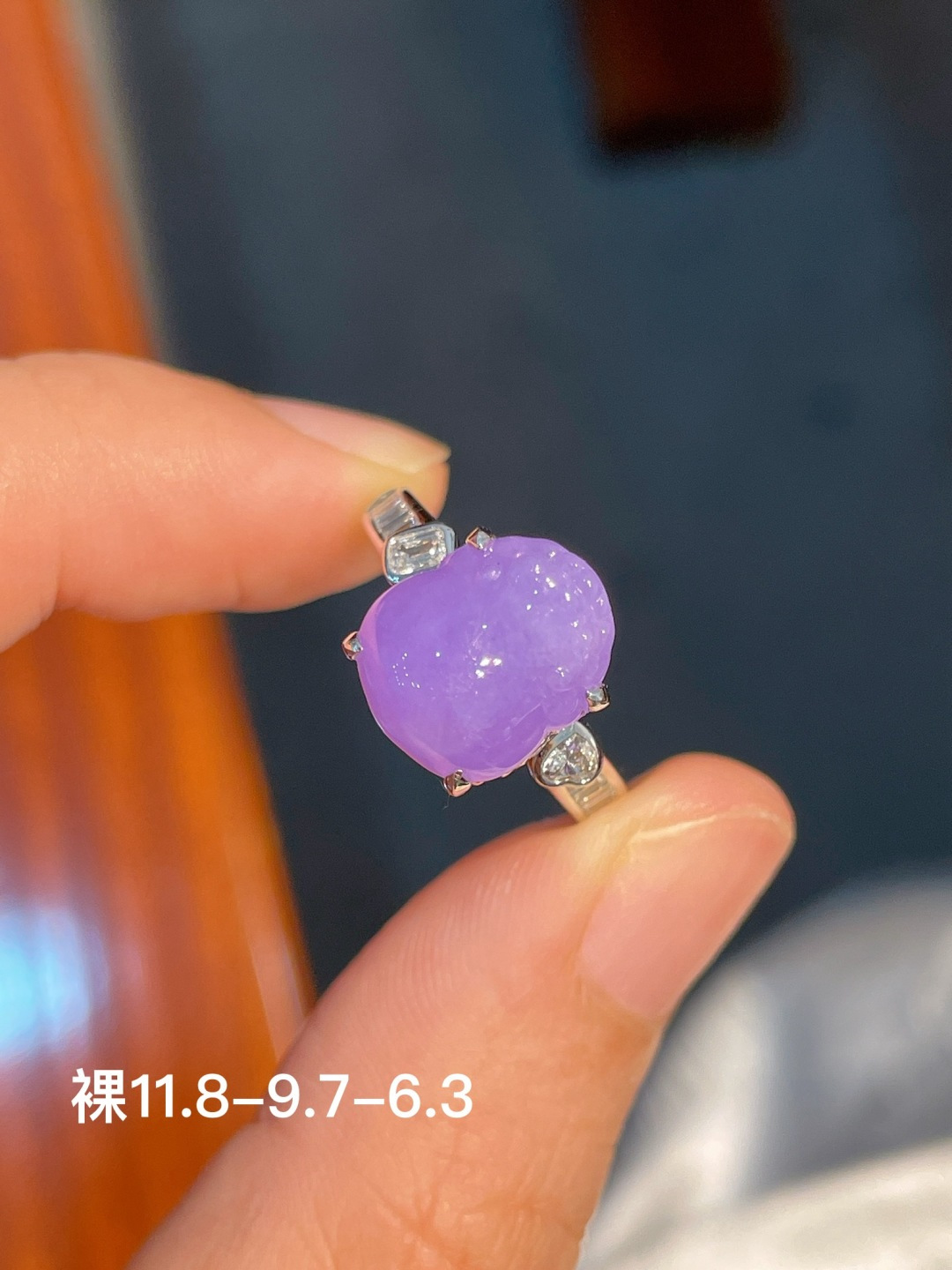 貔貅戒指 无裂，18k金镶嵌，11.8-9.7-6.3