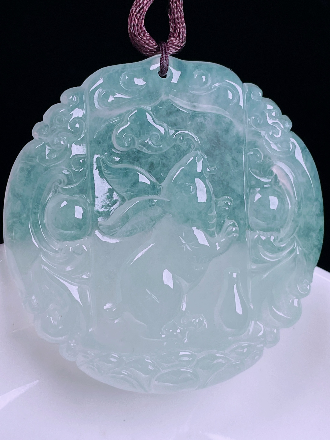 ️兔子，老种起光，细底通透，尺寸：45.6/43.7/5mm0622