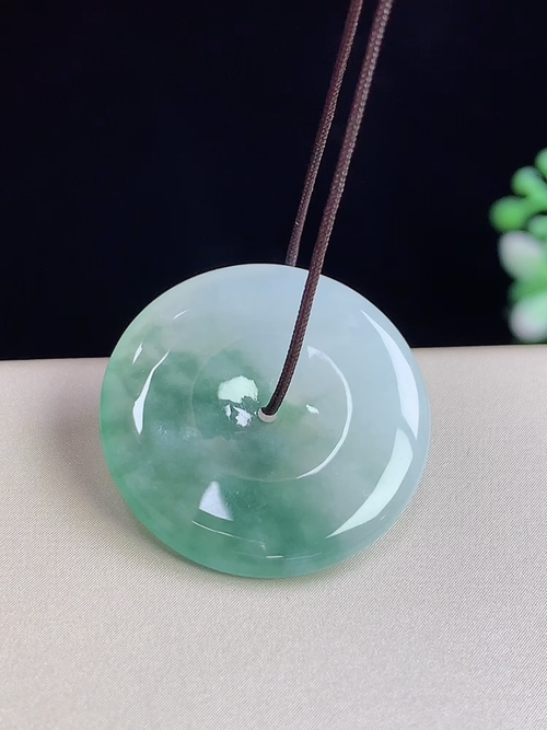 冰飘花平安扣，无裂，尺寸22.5-3.3mm，L22yxa