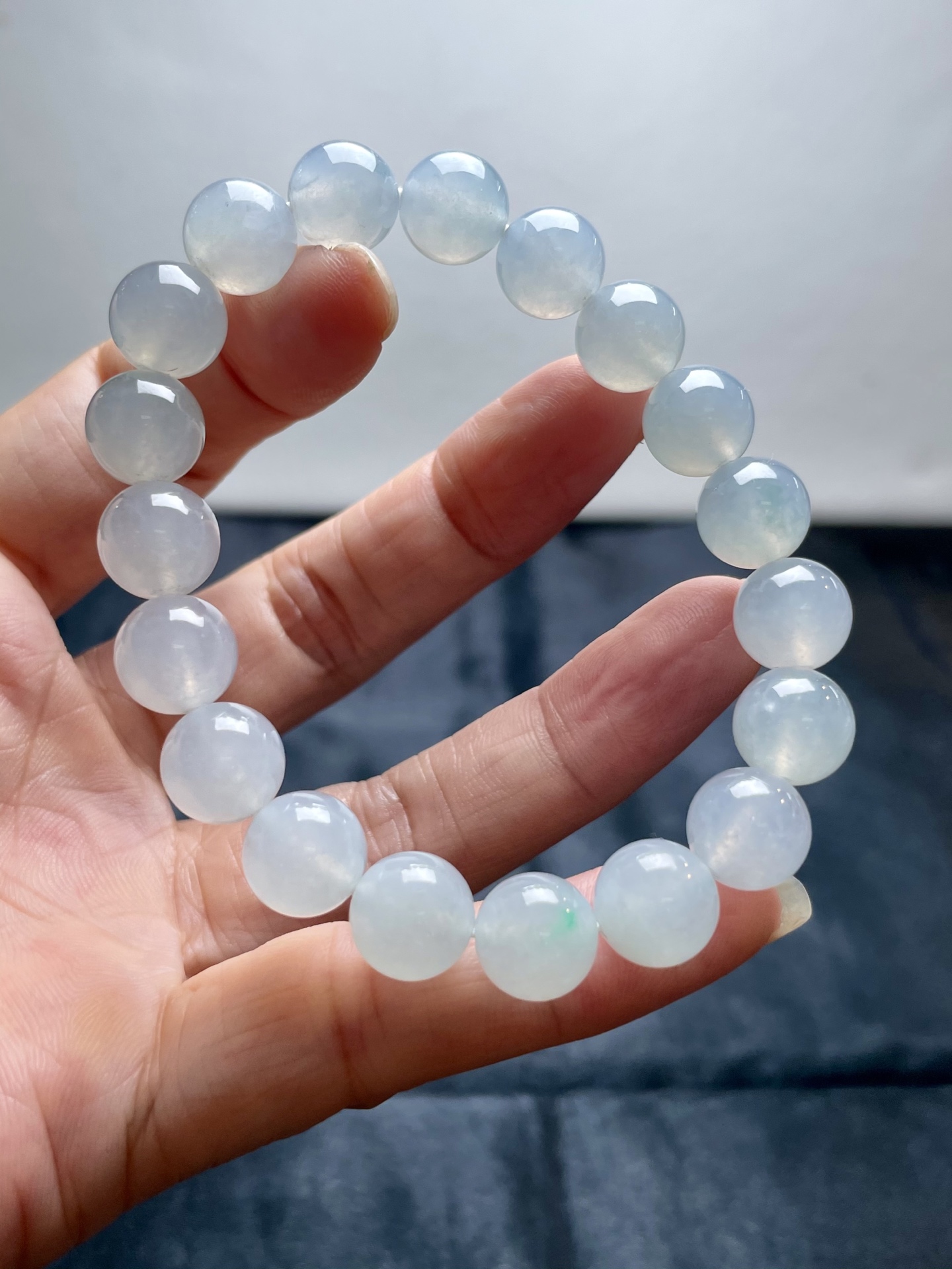 ️ 白冰手串，10mm、19粒，不议