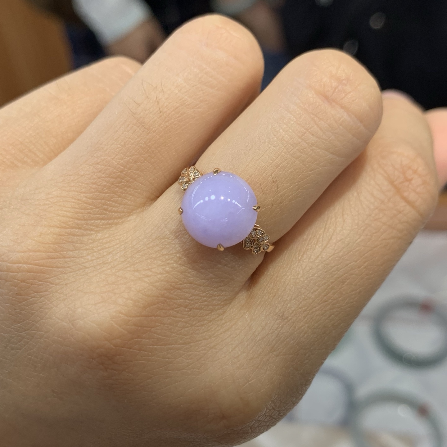 062210MX 蛋面翡翠戒指 尺寸11-8