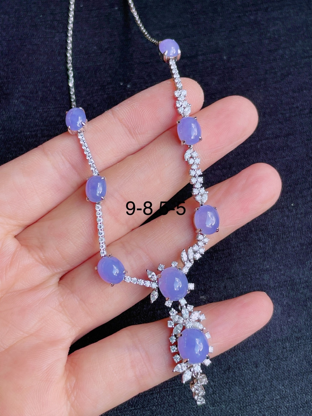 ️冰种紫蛋面项链，晶莹剔透，新颖时尚，9-8