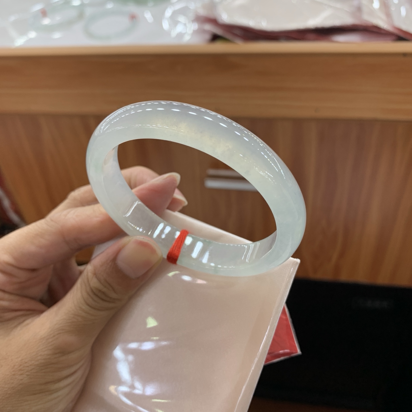 冰飘花贵妃翡翠手镯 56-50.3-11.9-7
