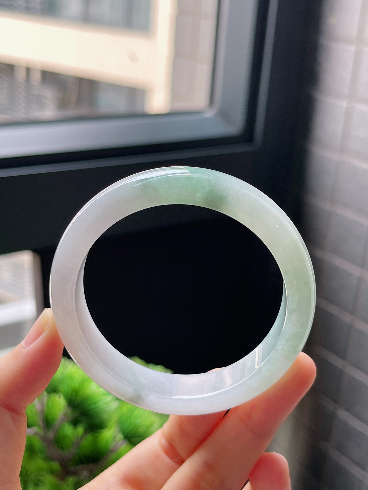 圈口52.7，冰糯飘花翡翠正圈手镯，推荐推荐