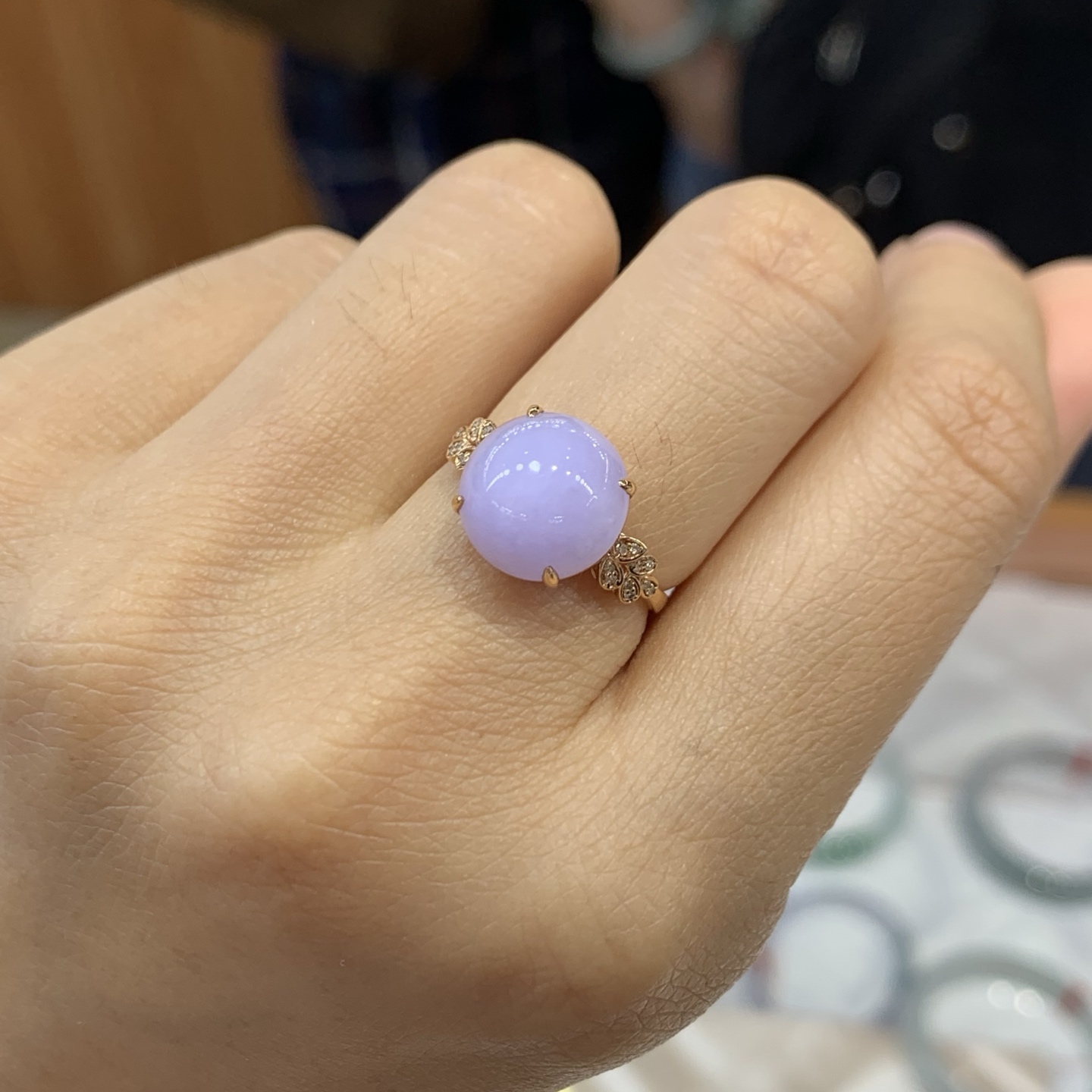 062210MX 蛋面翡翠戒指 尺寸11-8
