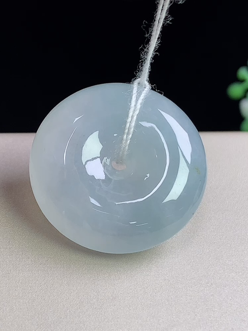冰种平安扣，无裂，尺寸25.2-8.3mm，L23dgt