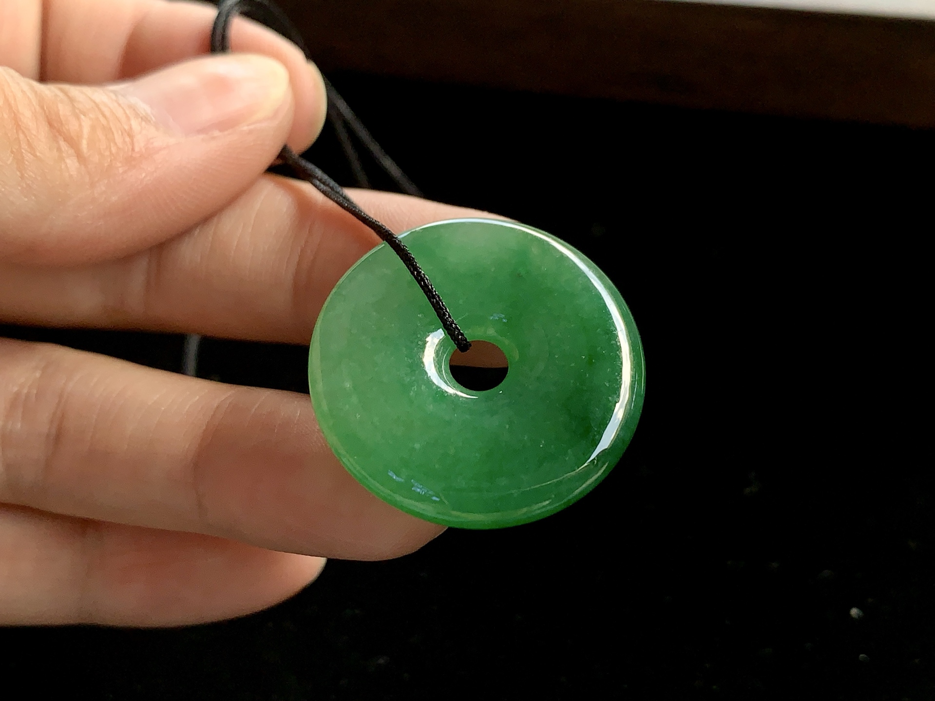️ 【绿平安扣】 尺寸：27.8×4.8mm