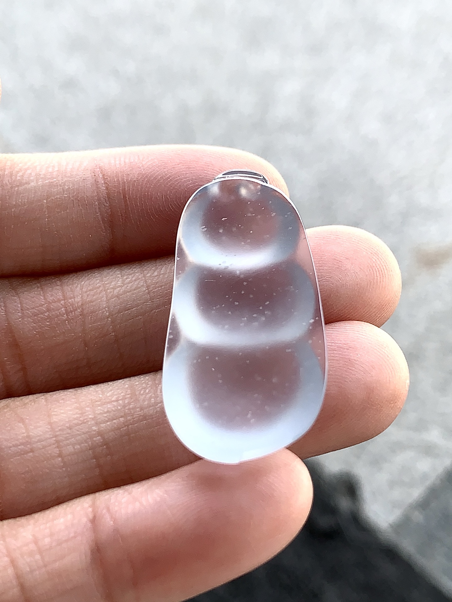️ 【冰种福豆】 尺寸：34.2×15.7×5.7mm 冰透莹润，福运绵长