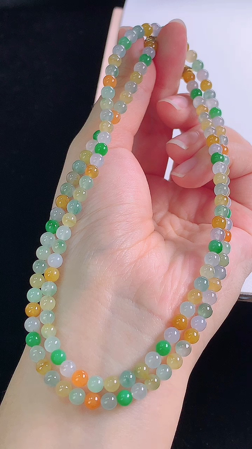 多彩项链，尺寸:4.6-4.6mm 20