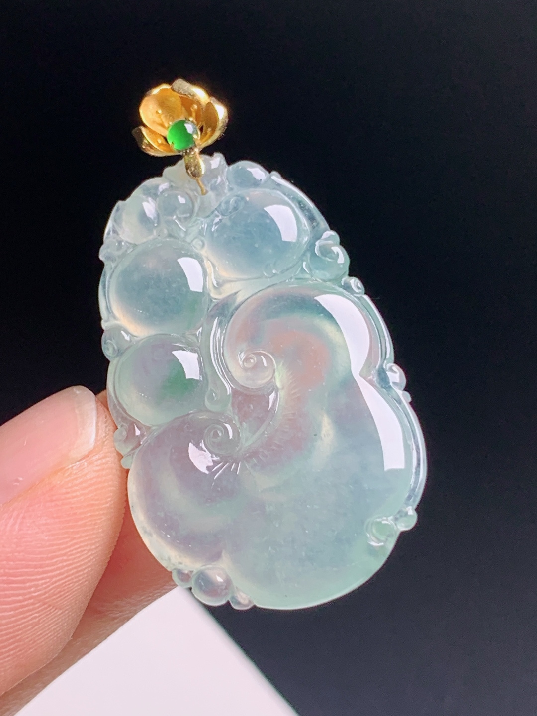 ️ 如意吊坠，雪花棉清透灵动，金扣精致大气