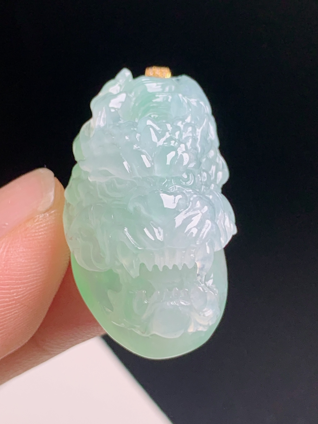 ️ 冰种龙头吊坠，胶感饱满雕工立体，霸气招财