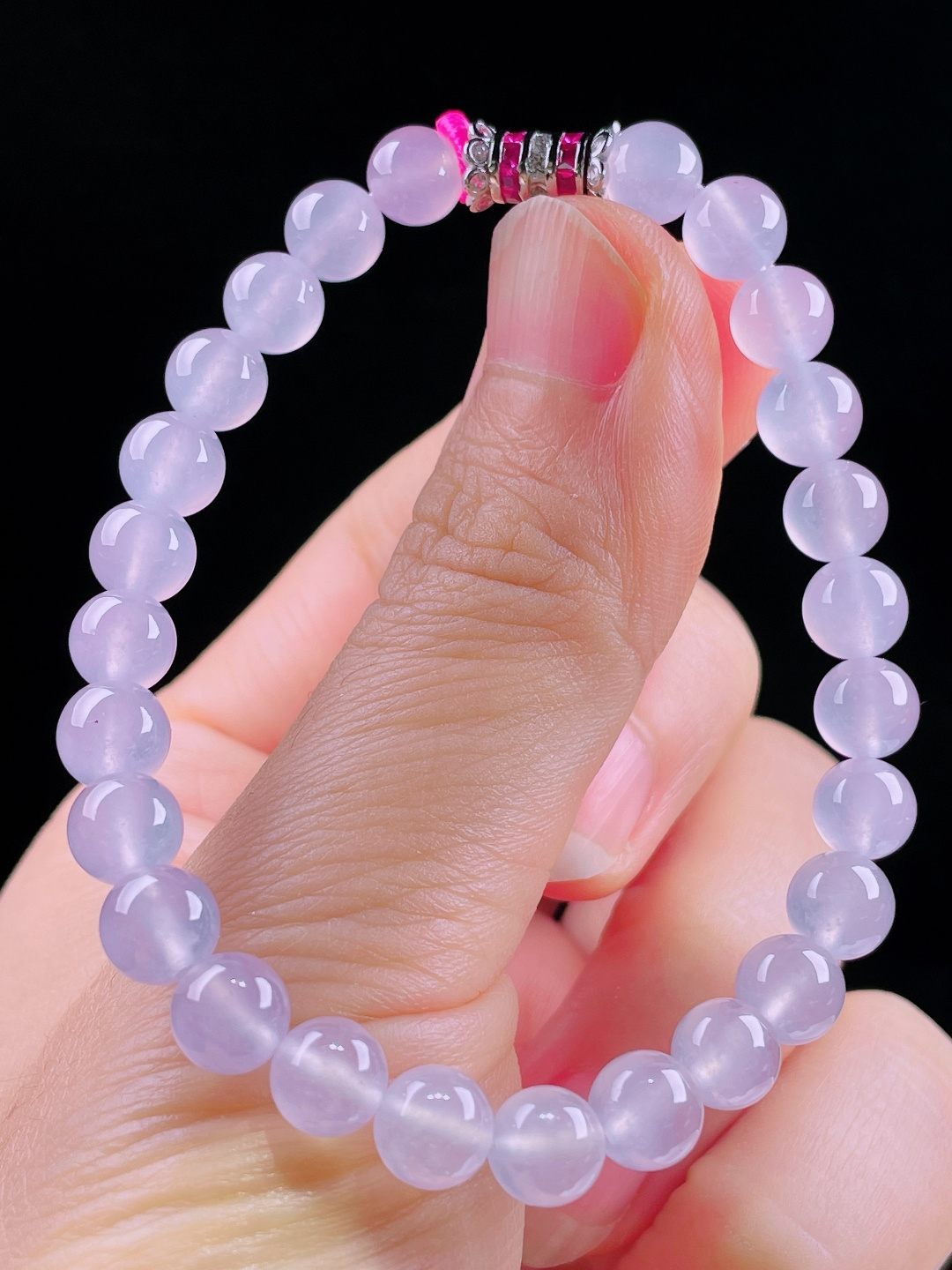 冰紫手串，老种起光，细底通透，尺寸：7.2mm0623