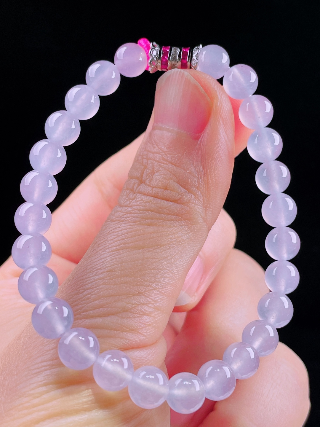 冰紫手串，老种起光，细底通透，尺寸：7.2mm0623