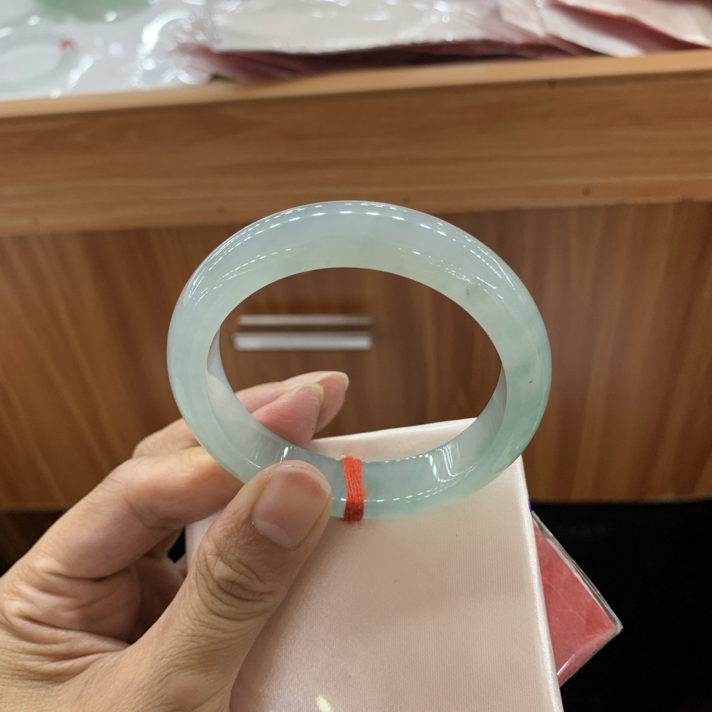 冰飘花正圈翡翠手镯 51.8-12.5-8