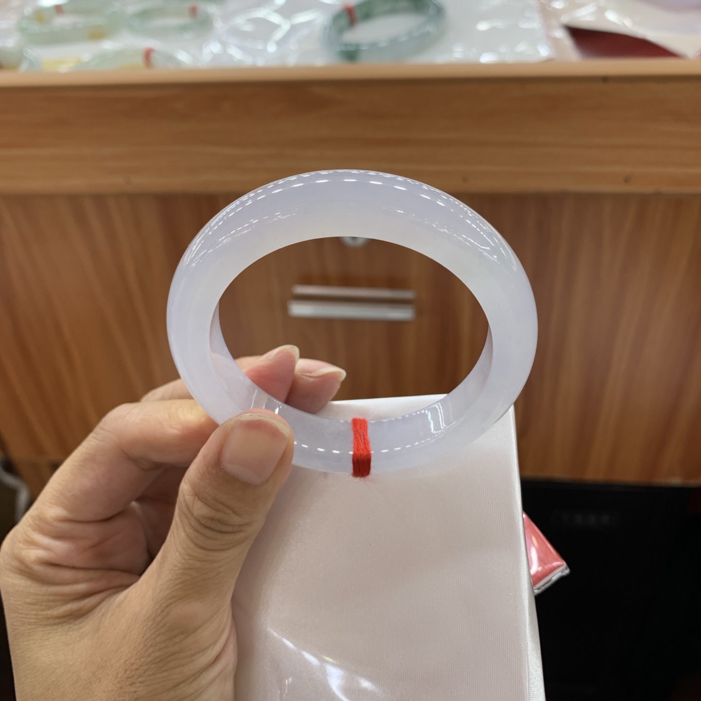 062231WJDK 冰正圈翡翠手镯 53.9-11.9-8.8