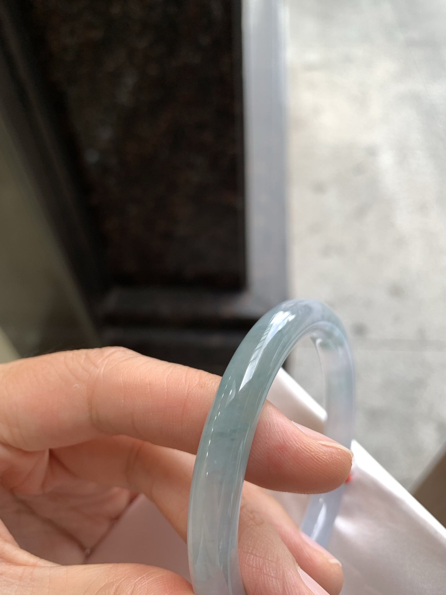 圆条冰飘花 微细纹 尺寸：53.8/7.5 冰润