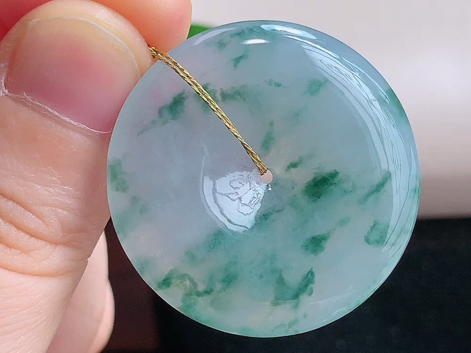 平安扣，无裂，尺寸33.6-5.7mm，包A附证书