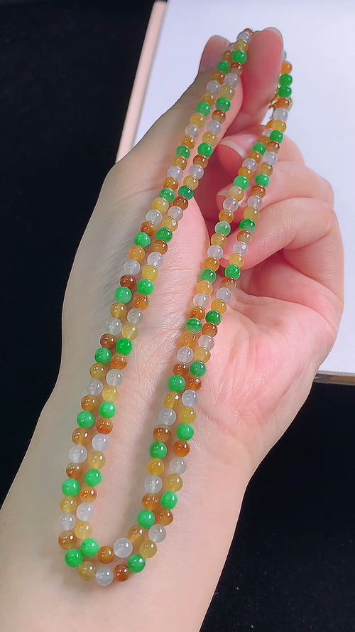 ️多彩项链，尺寸:3.9-3.9mm 20
