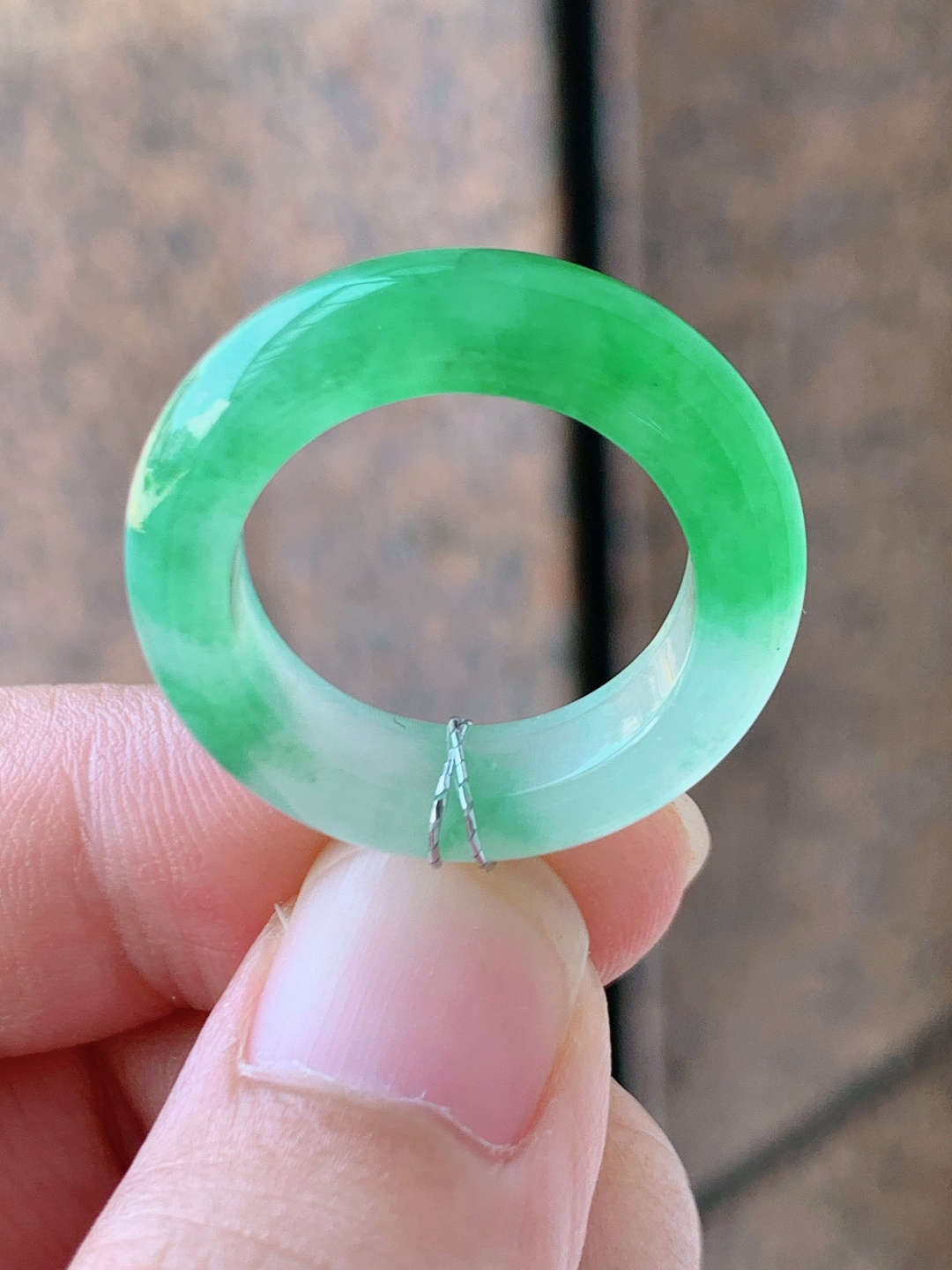 ️ 指环戒圈，通体正阳绿胶感充盈，素面收藏级美货 裸石25.6-6-4.2 圈口14 010618
