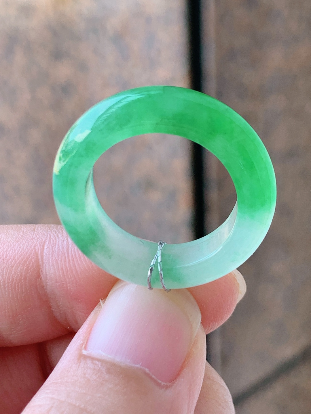 ️ 指环戒圈，通体正阳绿胶感充盈，素面收藏级美货 裸石25.6-6-4.2 圈口14 010618