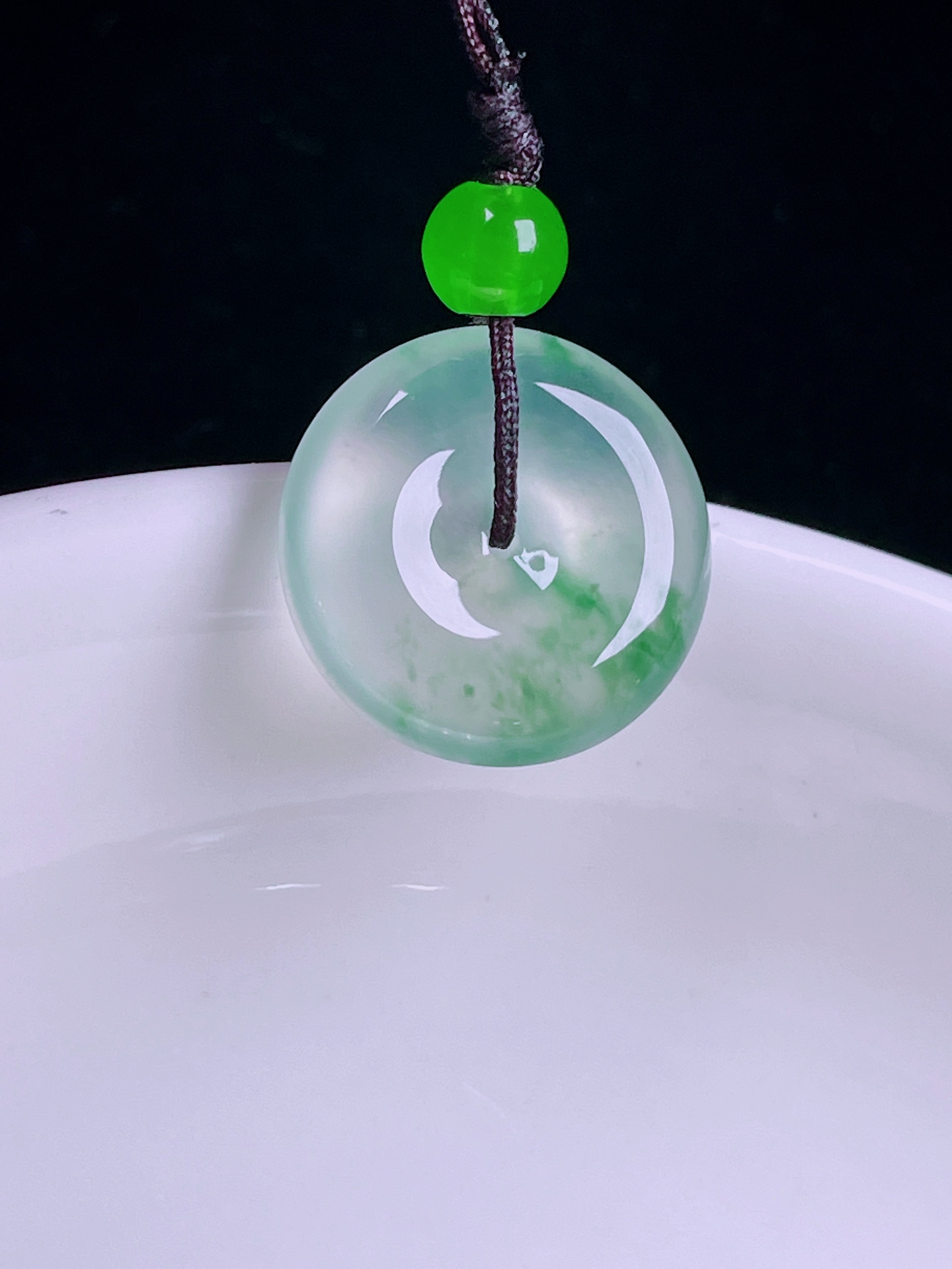 ️高冰平安扣，老种起光，细底通透，尺寸：14/3.8mm0624