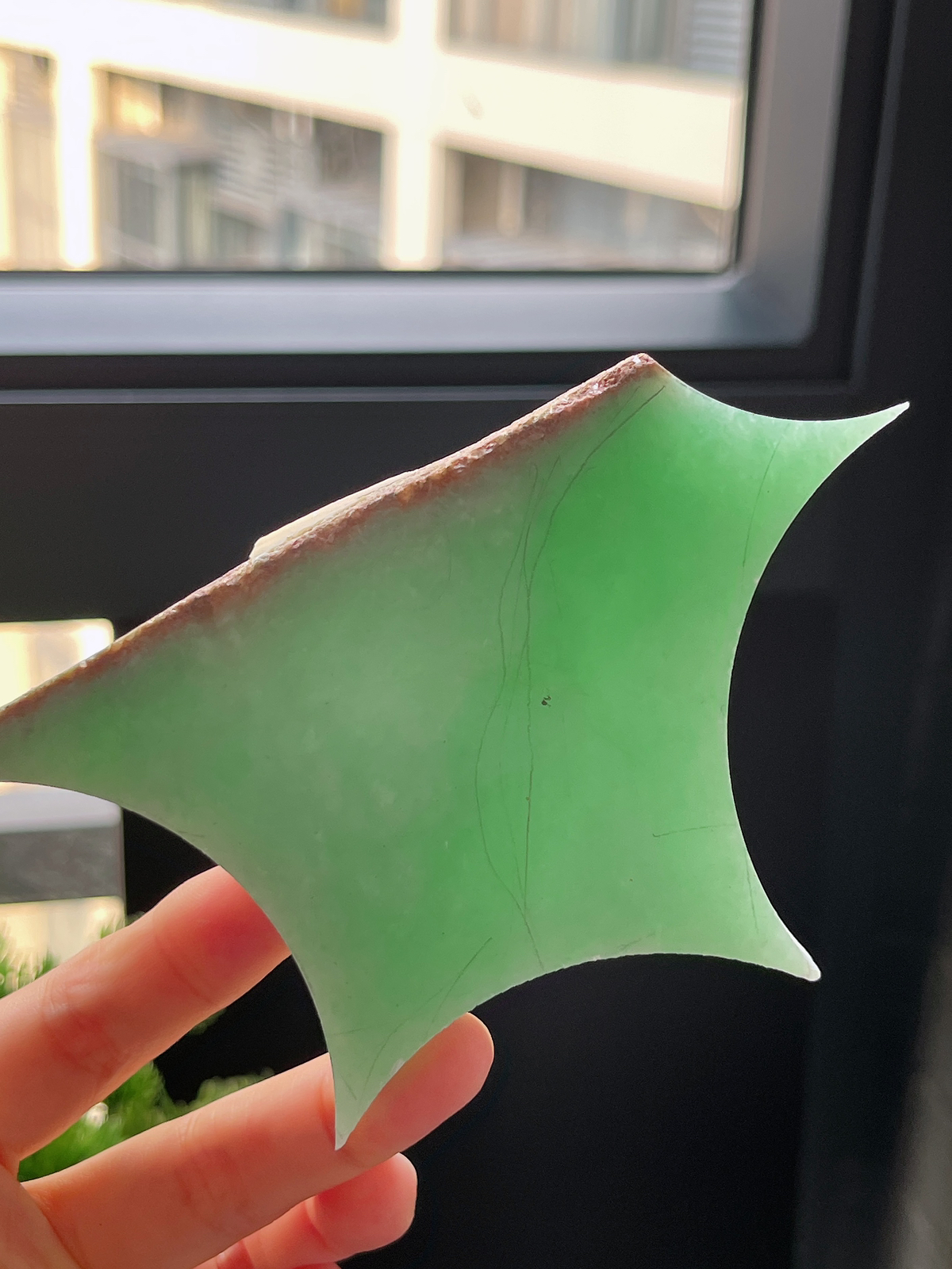 翡翠满绿片料边角
