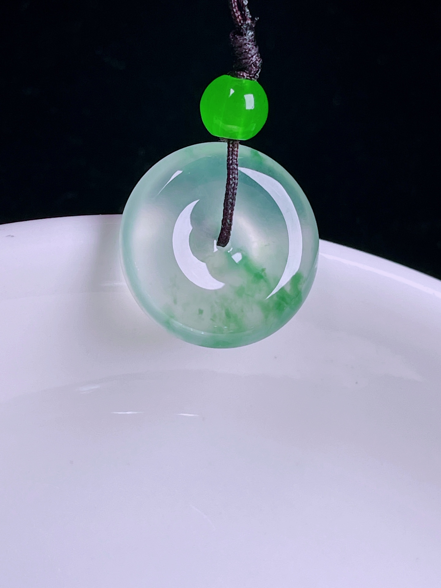 ️高冰平安扣，老种起光，细底通透，尺寸：14/3.8mm0624