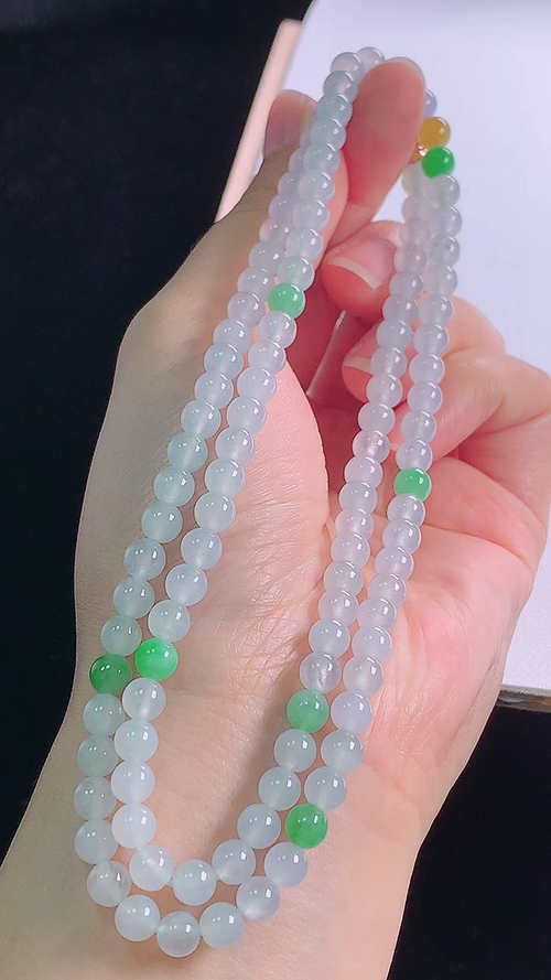 三彩项链，尺寸:5.3-5.3mm 20
