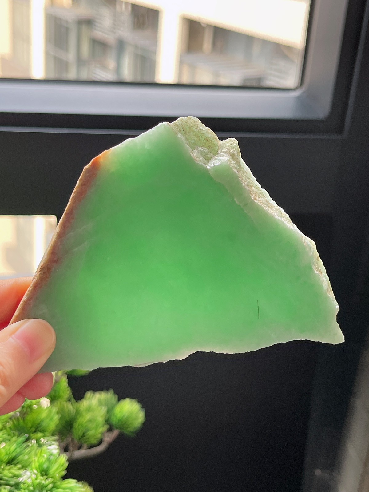 翡翠满绿片料边角