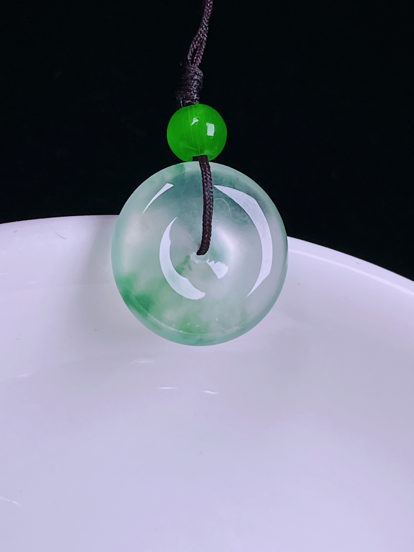 ️高冰平安扣，老种起光，细底通透，尺寸：14/3.8mm0624