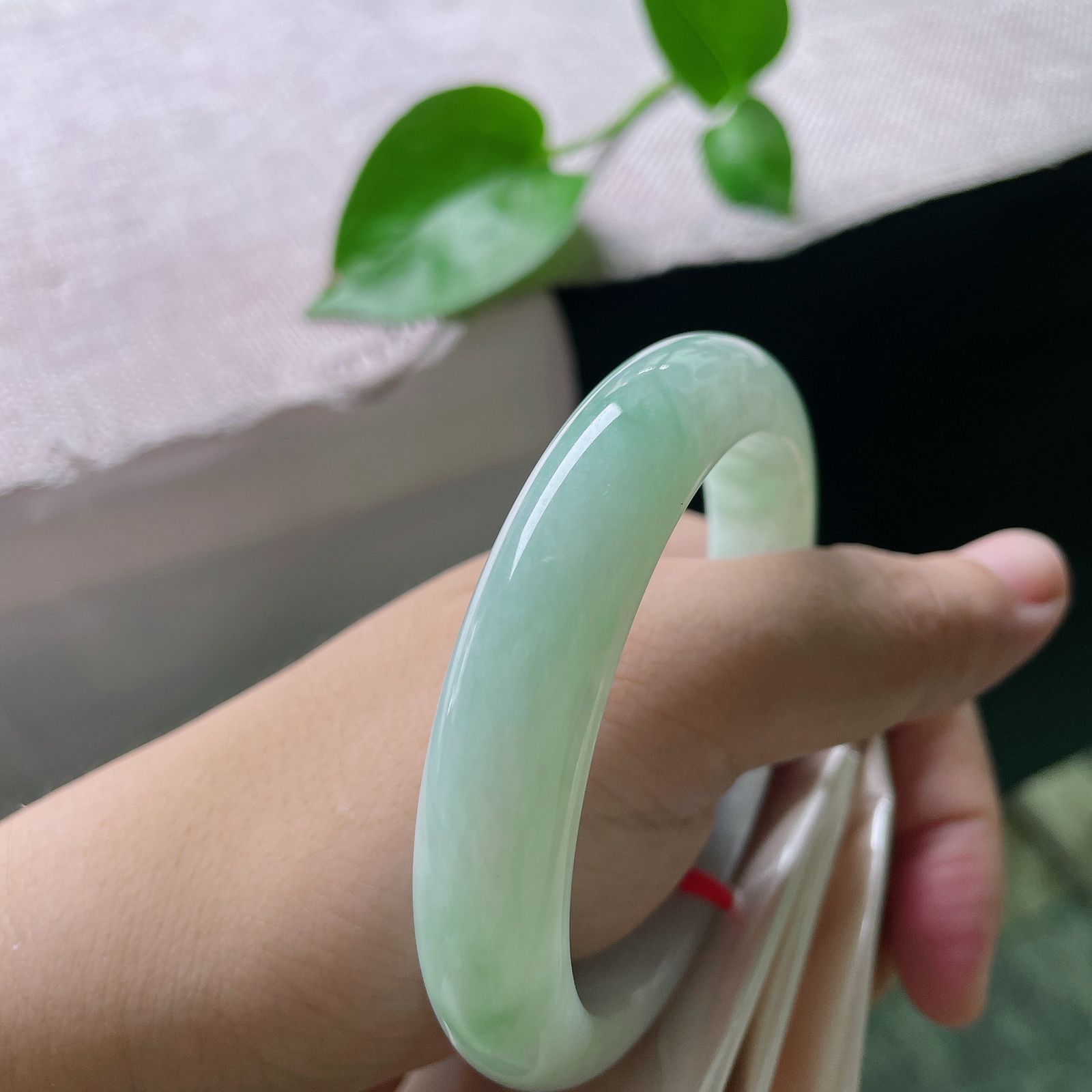 #特批优惠专拍链接#浅绿底正圈，水头好，种老，清丽脱俗，显白，皮纹ss54788a