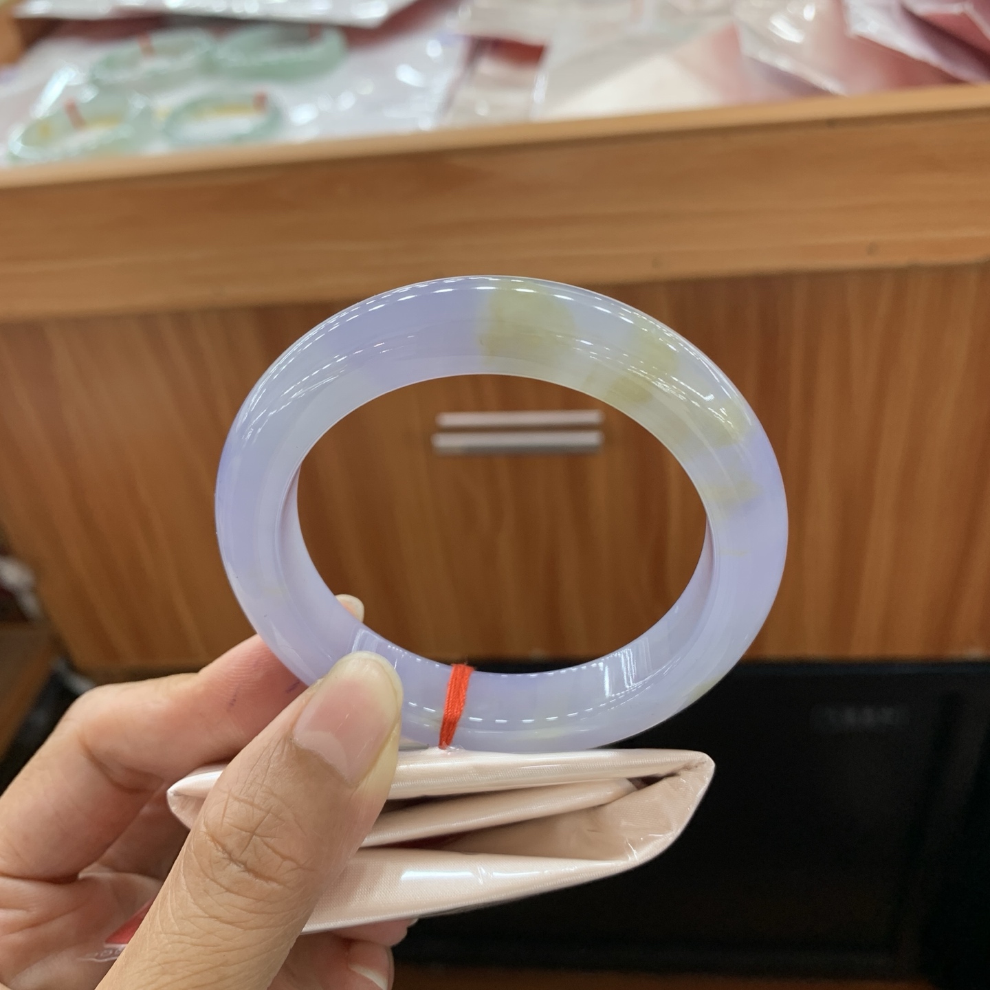 双彩正圈翡翠手镯 56.7-11.8-9.5