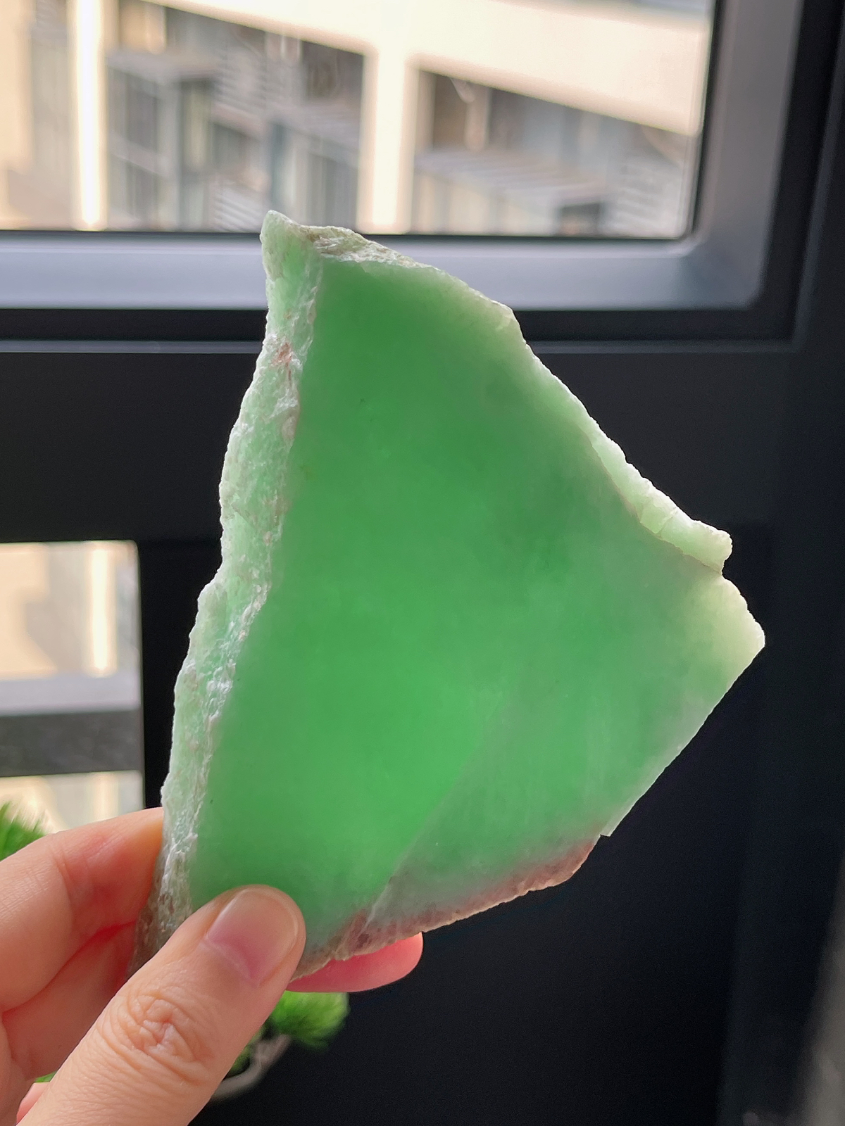 翡翠满绿片料边角