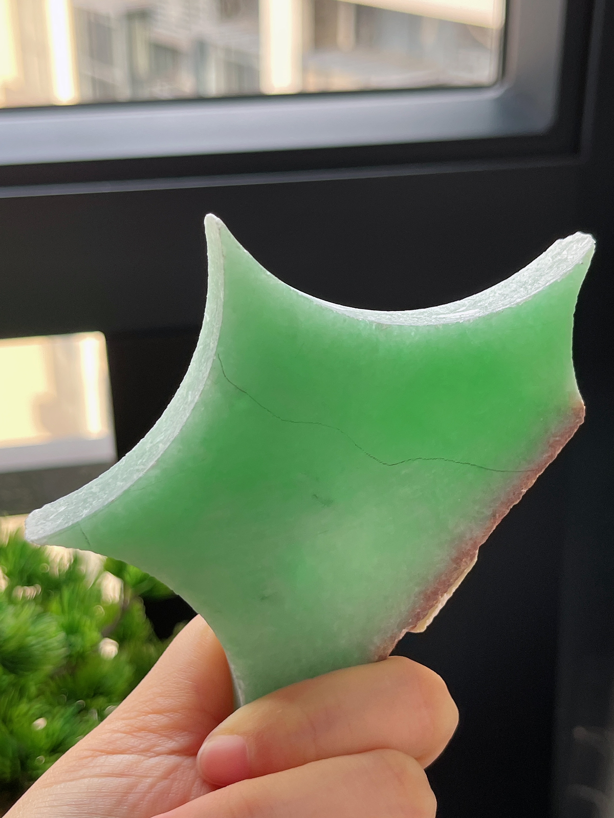 翡翠满绿片料边角