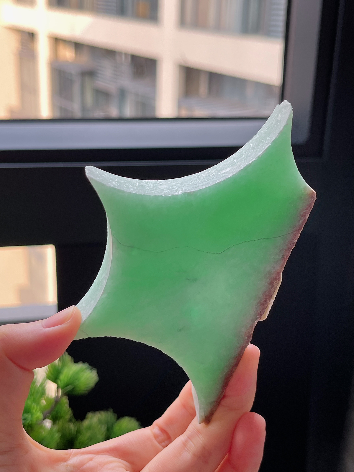 翡翠满绿片料边角