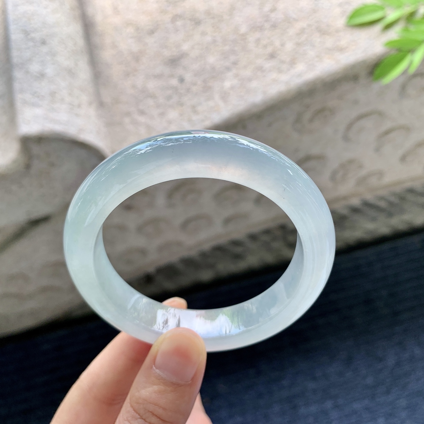 正圈 55，冰种，白月光，水润，种老，细腻，无裂
