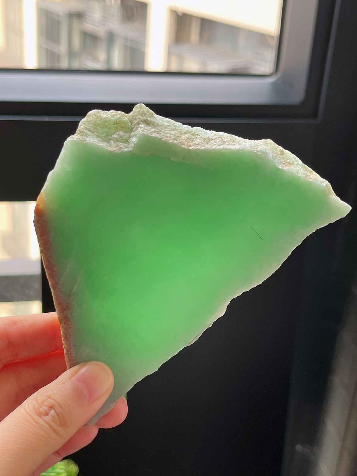 翡翠满绿片料边角