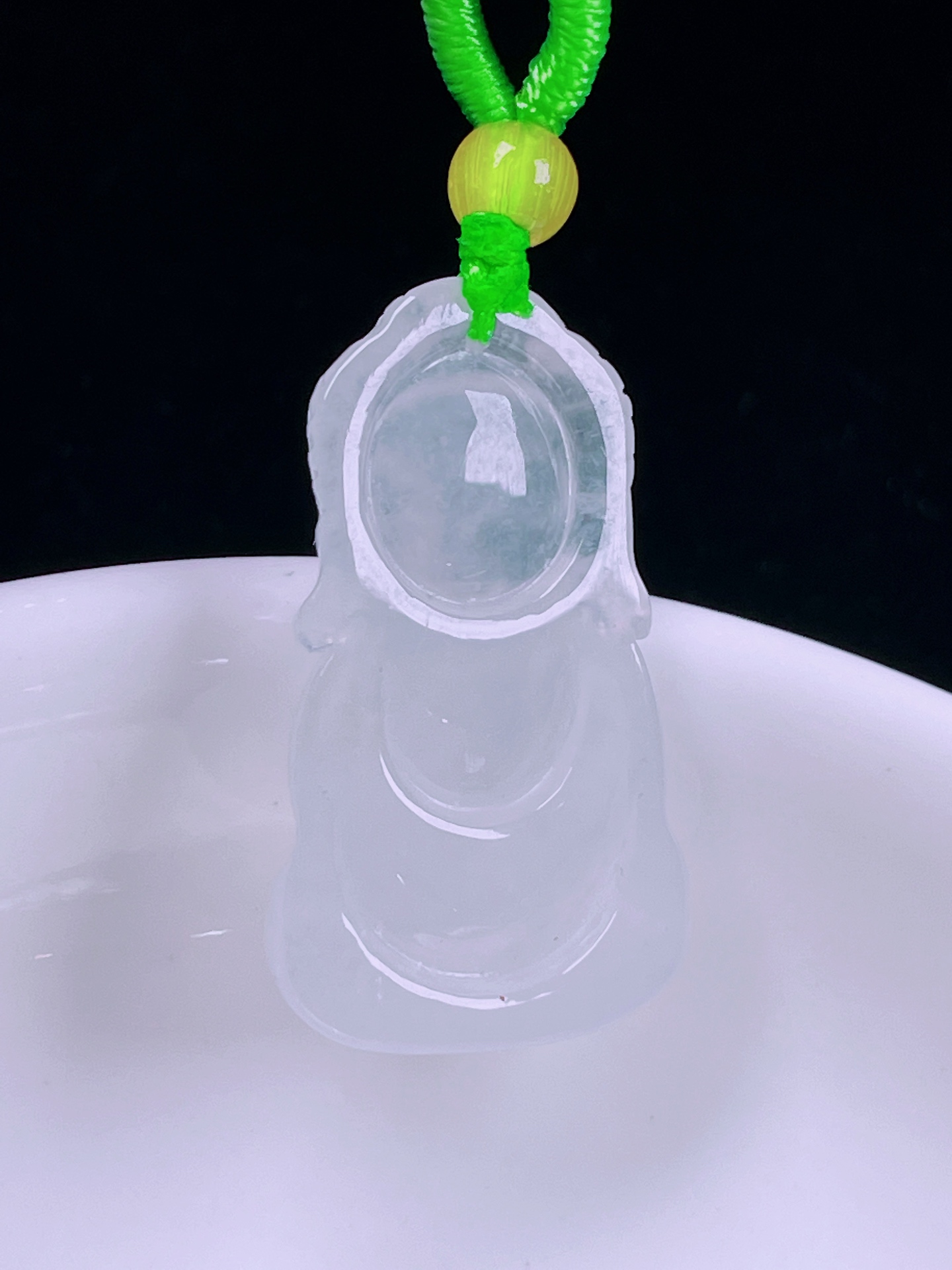 ️白冰宝宝佛，老种起光，细底通透，尺寸：27.5/16.3/4.8mm0624