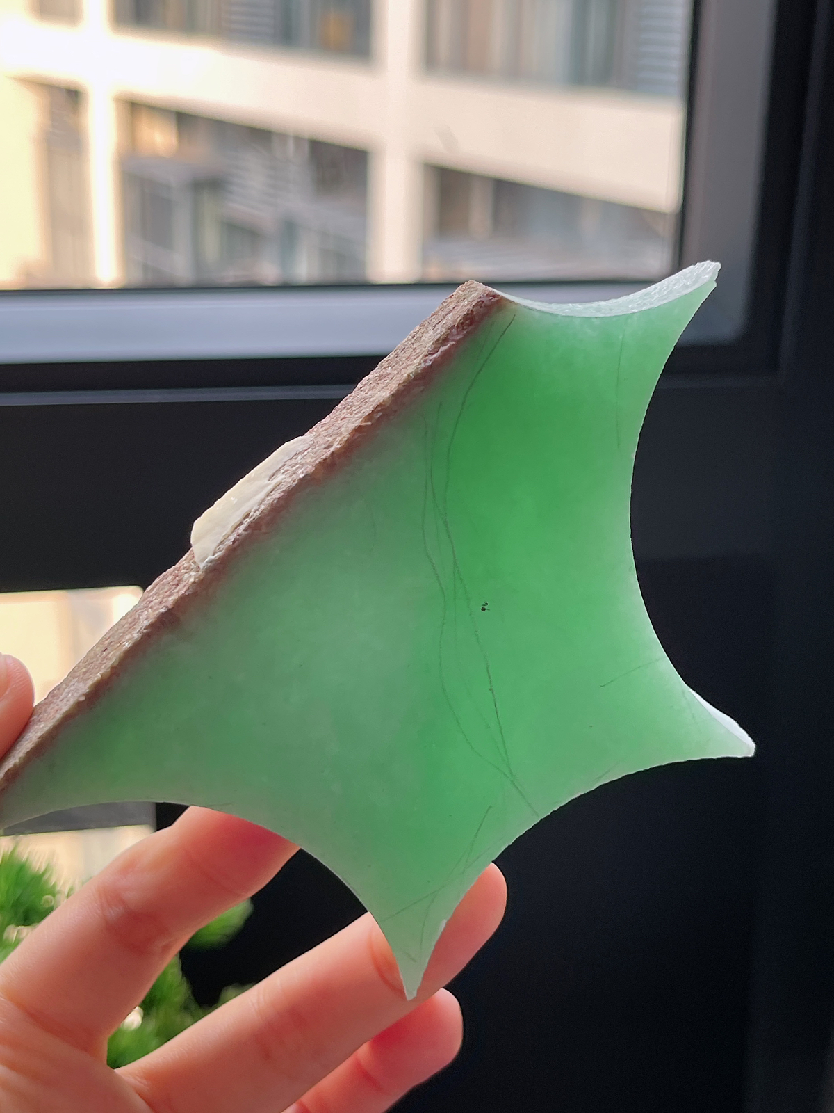 翡翠满绿片料边角