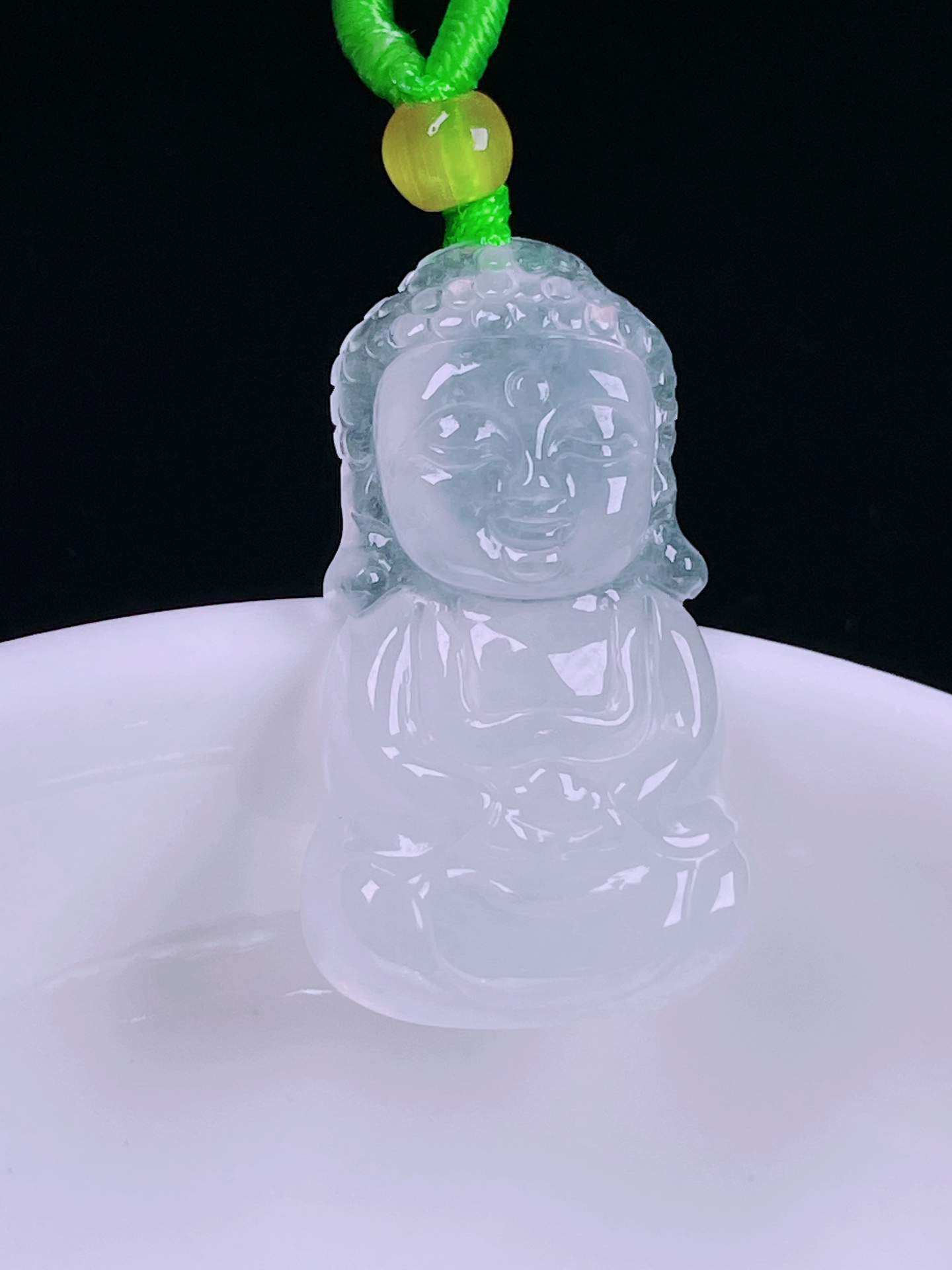 ️白冰宝宝佛，老种起光，细底通透，尺寸：27.5/16.3/4.8mm0624