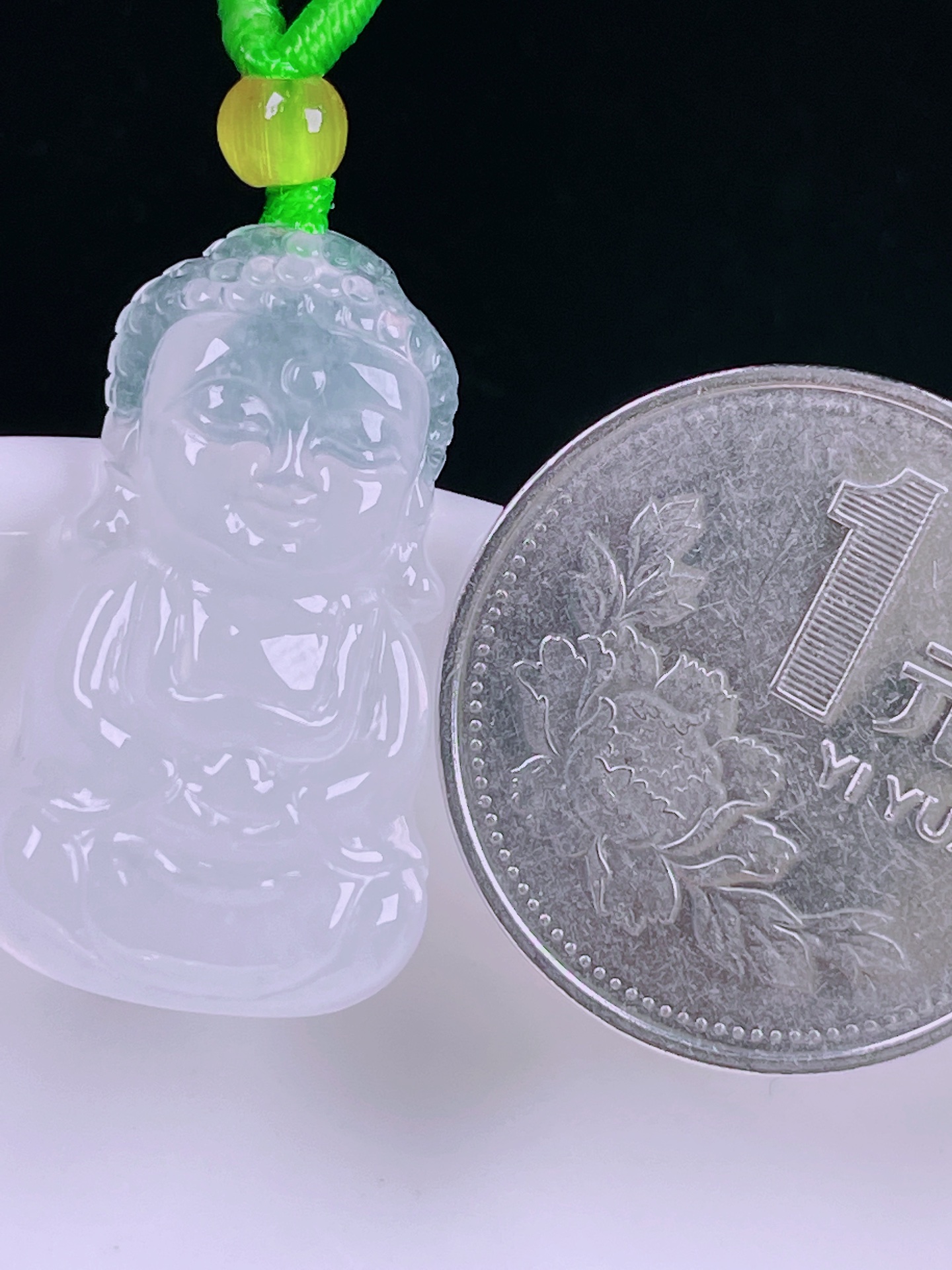 ️白冰宝宝佛，老种起光，细底通透，尺寸：27.5/16.3/4.8mm0624