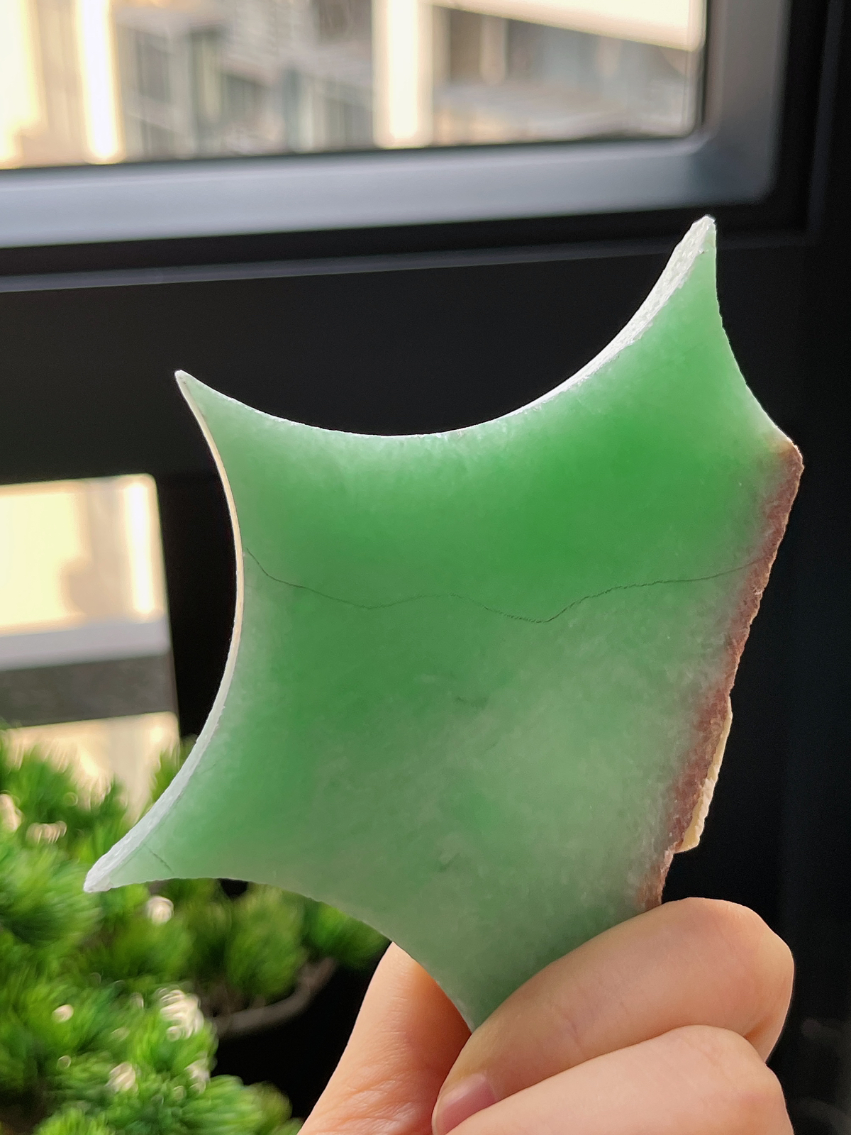 翡翠满绿片料边角