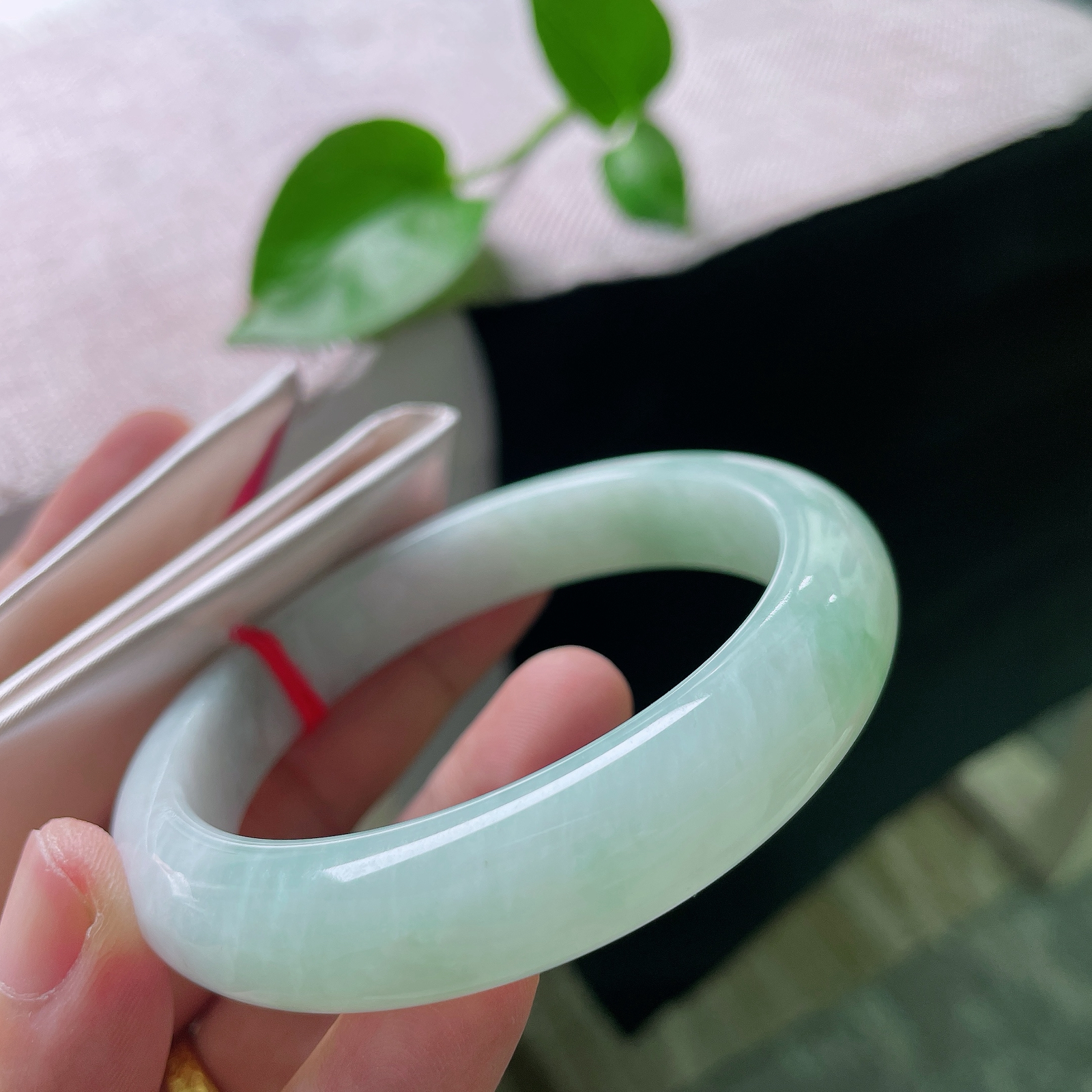 #特批优惠专拍链接#浅绿底正圈，水头好，种老，清丽脱俗，显白，皮纹ss54788a