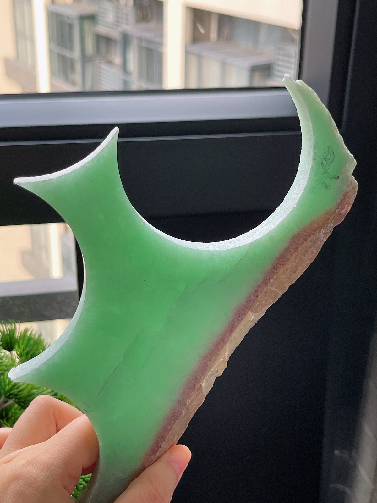 翡翠满绿片料边角