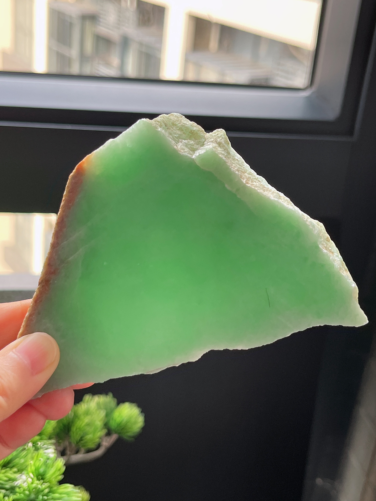 翡翠满绿片料边角